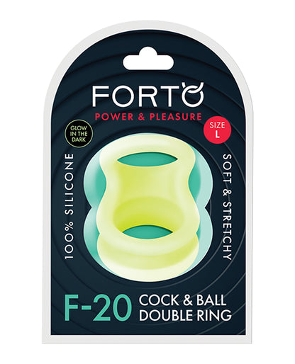 Forto F-20 60-77mm Liquid Silicone Balls Stretcher - Glow In The Dark