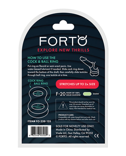 Forto F-20 50-67mm Liquid Silicone Balls Stretcher - Glow In The Dark