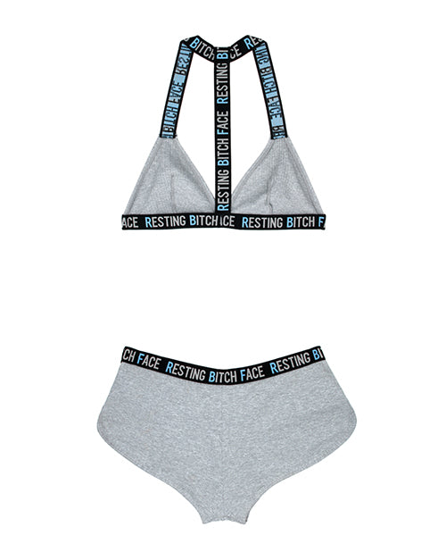 Vibes Resting Bitch Face Bralette & Retro Short