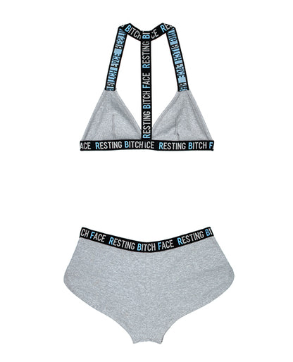 Vibes Resting Bitch Face Bralette & Retro Short