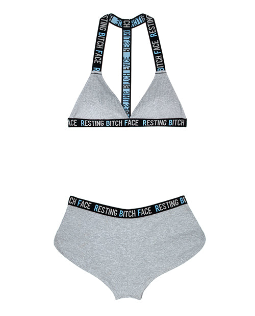 Vibes Resting Bitch Face Bralette & Retro Short