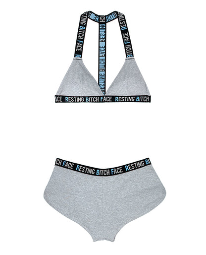 Vibes Resting Bitch Face Bralette & Retro Short