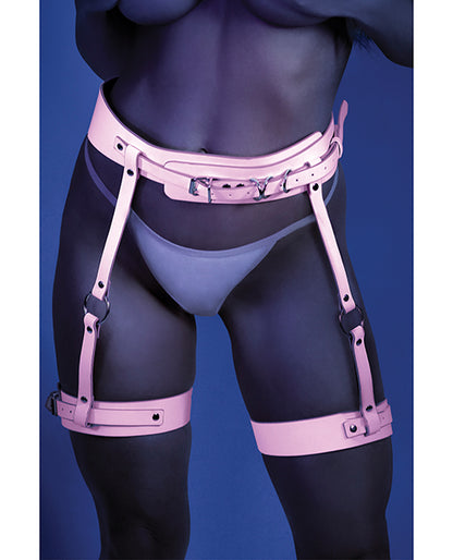 Glow Strapped In Glow In The Dark Leg Harness Light Pink O-s