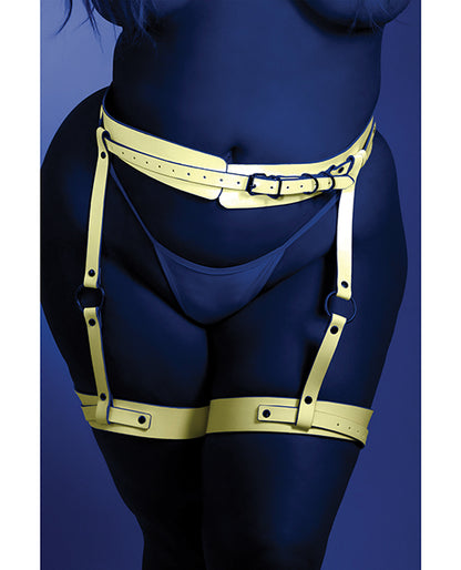 Glow Strapped In Glow In The Dark Leg Harness Light Pink O-s
