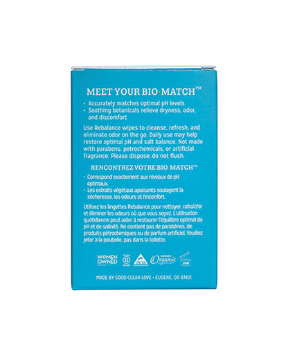 Good Clean Love Rebalance Wipes - Box Of 12