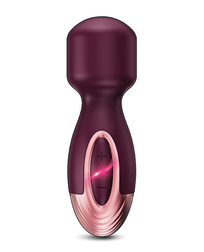 Zola Rechargeable Silicone Mini Wand - Burgundy-rose Gold