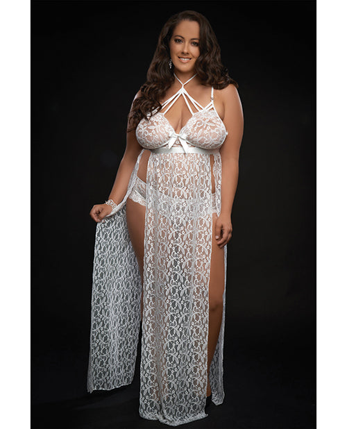 Lace Night Gown W/lace Pany Qn