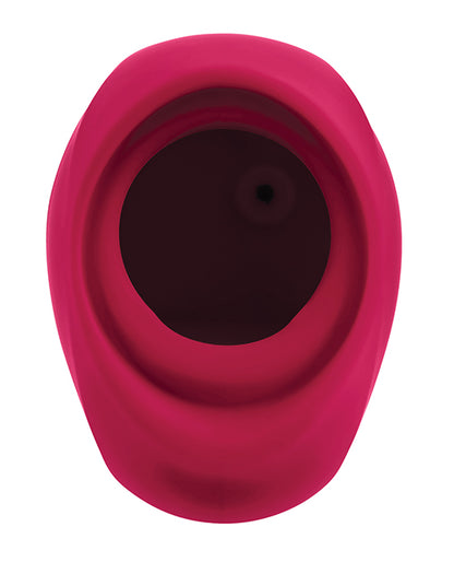 Gender X Body Kisses Vibrating Suction Massager - Red-black