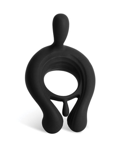 Kairos Vibrating Cock Ring W- 3 Bullets - Black