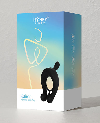 Kairos Vibrating Cock Ring W- 3 Bullets - Black