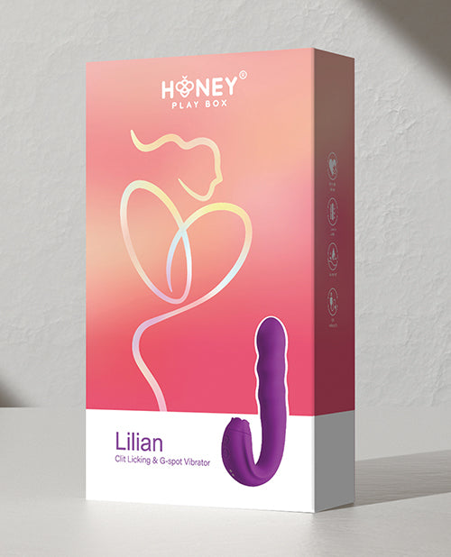 Lilian G-spot Vibrator W-rotating Head & Vibrating Tongue - Purple