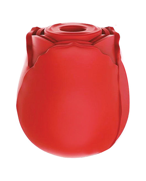 Wild Rose Rechargeable Silicone Suction Vibrator - Red