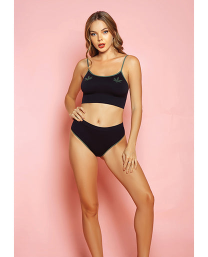 Toxic Traits Seamless Bra & Hipster Panties Black O-s