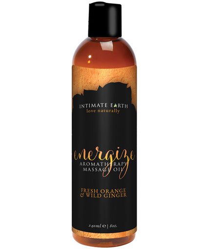 Intimate Earth Energize Massage Oil - 240 Ml Orange & Ginger