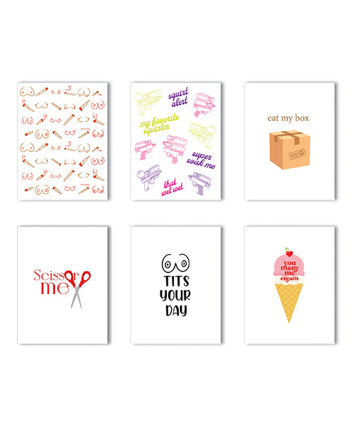 Pussy Power Naughty Greeting Card - Variety Pack Of 6
