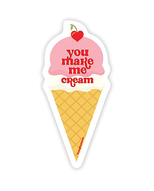 Cream Naughty Sticker - Pack Of 3