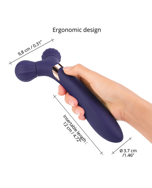 Love To Love Fireball Forked Vibrator - Midnight Indigo