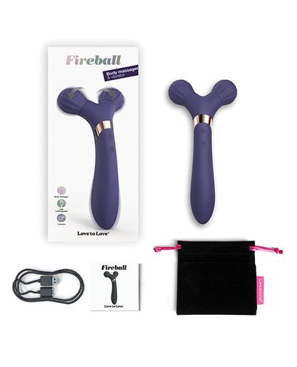 Love To Love Fireball Forked Vibrator - Midnight Indigo