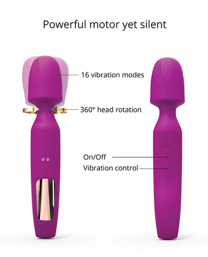 Love To Love R-evolution Rotating Wand W/two Attachments - Sweet Orchid