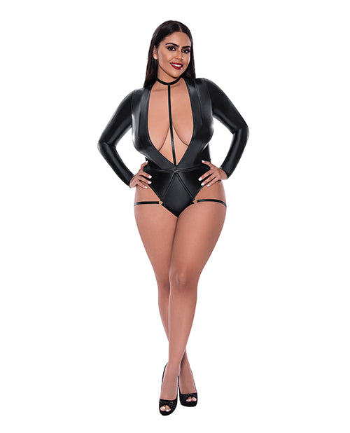 Liquid Onyx Long Sleeve Teddy W/harness Caging Black