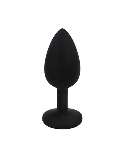 Nobu Fetish Small Silicone Plug W/jewels - Black