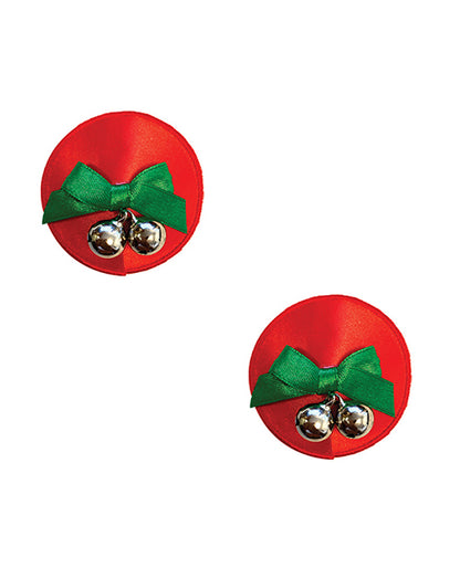 Burlesque Jingle Deez Bells Reusable Silicone Nipztix - Red O-s