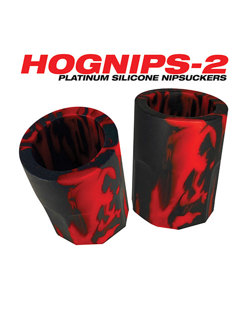 Oxballs Hognips 2 Nipple Suckers - Red-black