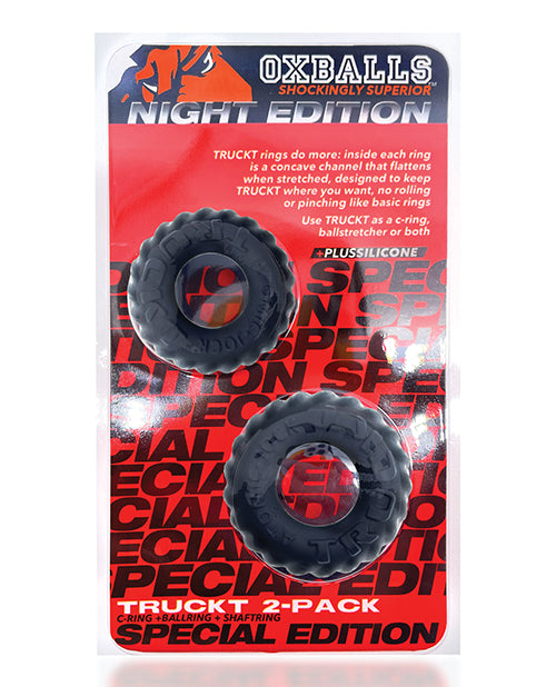 Oxballs Truckt Cock & Ball Ring Special Edition - Night Pack Of 2