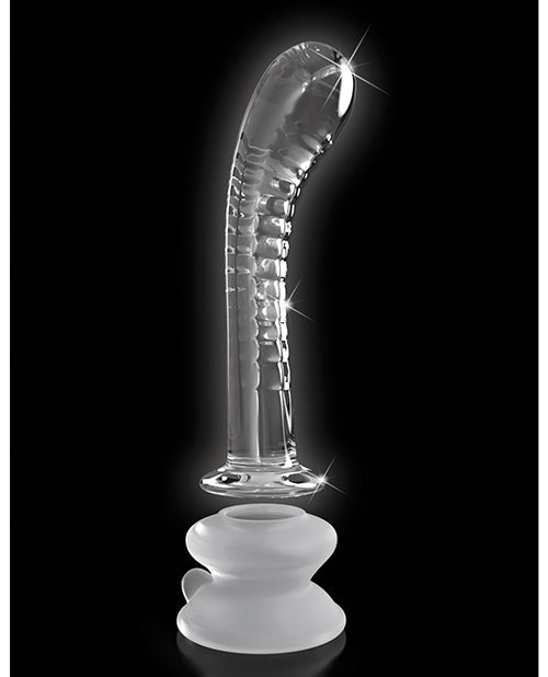 Icicles No. 88 Hand Blown Glass G-spot Massager W-suction Cup -  Clear