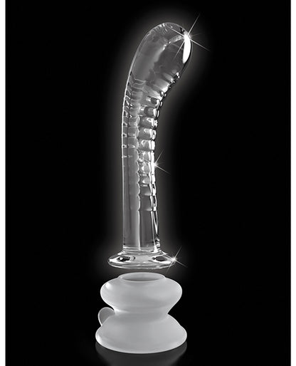 Icicles No. 88 Hand Blown Glass G-spot Massager W-suction Cup -  Clear