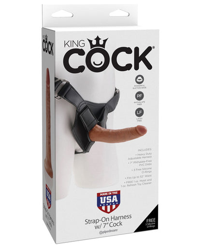 "King Cock Strap-on Harness W/7"" Cock"