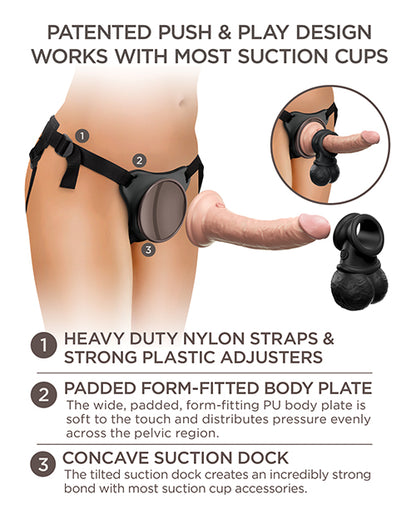 King Cock Elite Ultimate Vibrating Silicone Body Dock Kit W-remote