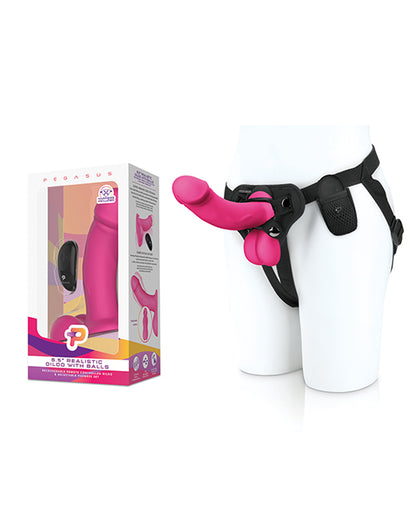 Pegasus 6.5" Rechargeable Dildo Harness & Remote Set
