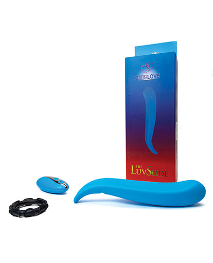 2chooselove The Luvslide Couples Vibrator W-remote - Blue