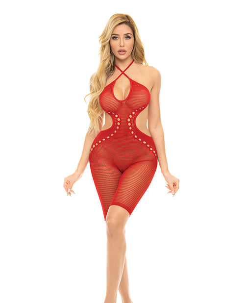 Pink Lipstick Fill Me In Bodystocking