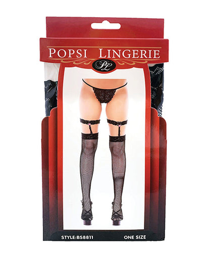 Leg Garter Thigh High Black O-s