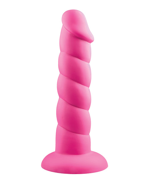 Rock Candy Suga Daddy Silicone Dildo - Pink