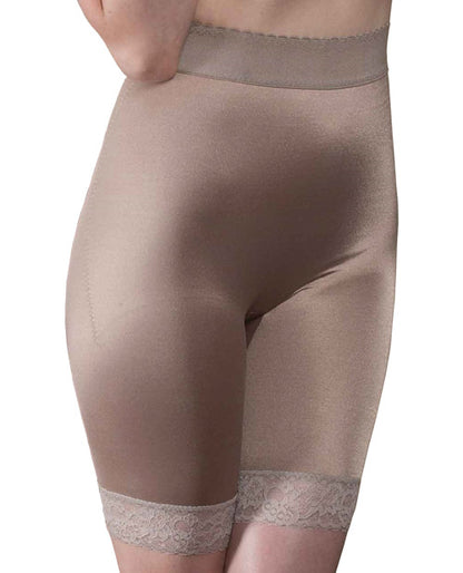 Rago Shapewear Long Leg Shaper with gripper Stretch Lace Bottom