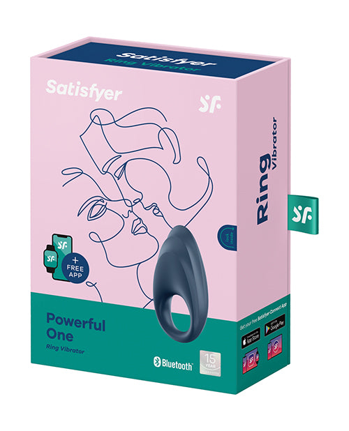 Satisfyer Powerful One Ring W-bluetooth App - Blue