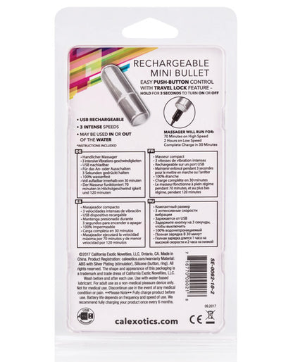 Rechargeable Mini Bullet - Silver