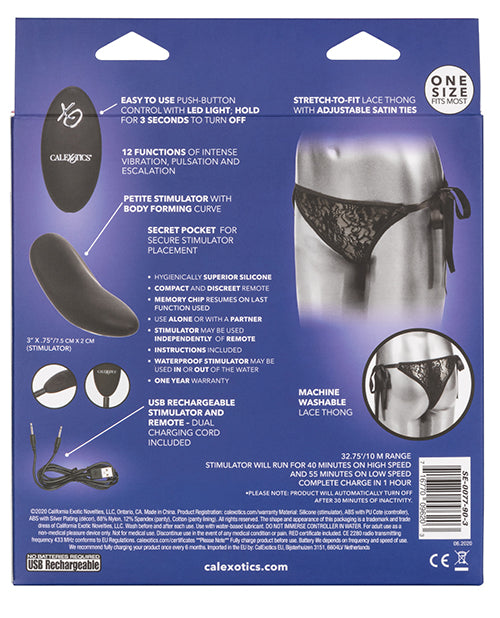 Remote Control Lace Thong Set