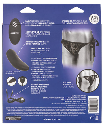 Remote Control Lace Thong Set