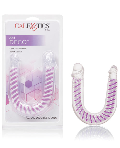 Art Deco Ac-dc Double Dong - Clear