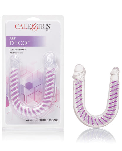Art Deco Ac-dc Double Dong - Clear