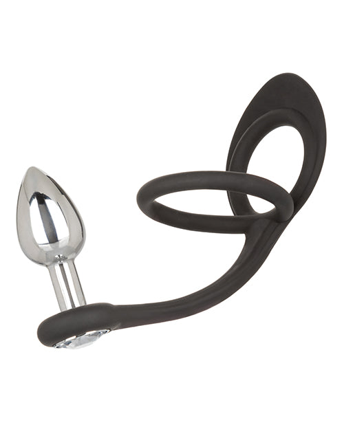 Star Fucker Mini Gem Plug W-silicone Enhancer - Black