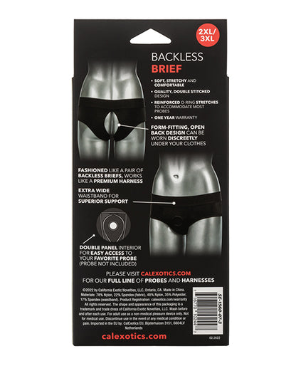 Her Royal Harness Backless Brief - Black