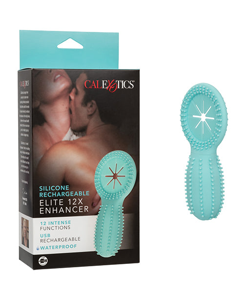 Silicone Rechargeable Elite 12x Enhancer - Blue