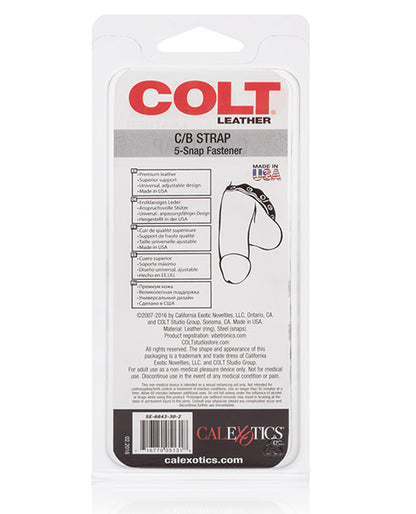 Colt Leather C-b Strap 5 Snap Fastener - Black