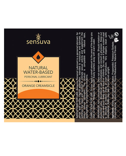 Sensuva Natural Water Based Personal Moisturizer - 1.93 Oz Orange Creamsicle