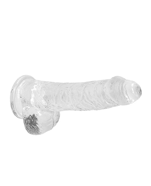 Shots Realrock Realistic Crystal Clear Dildo W/balls - Clear